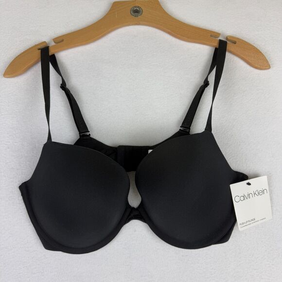 Calvin Klein Other - Calvin Klein Constant Push Up Plunge Bra QP14280 Black 36D NWT